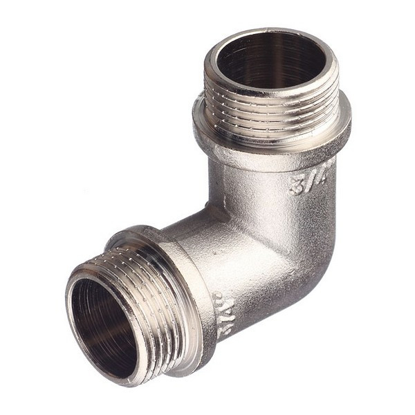 Угол VALTEC (VTr.093.N.0005) 3/4 НР(ш) х 3/4 НР(ш) латунный