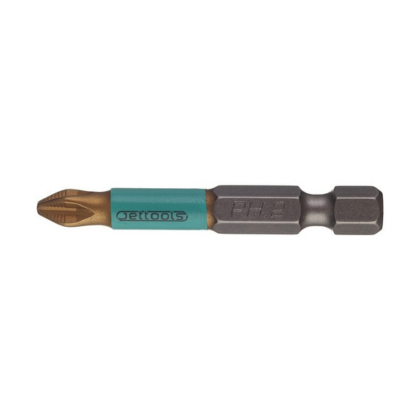 Бита Jettools (W2-21-0502-1TH) PH2 магнитная 50 мм с титановым покрытием (1 шт.)