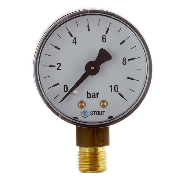 Манометр Stout (SIM-0010-501008) 1/4 НР(ш) радиальный 10 бар d50 мм