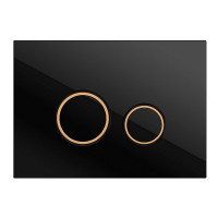 Клавиша CERSANIT Twins для инсталляций Aqua/Vector пластик черный матовый/золото