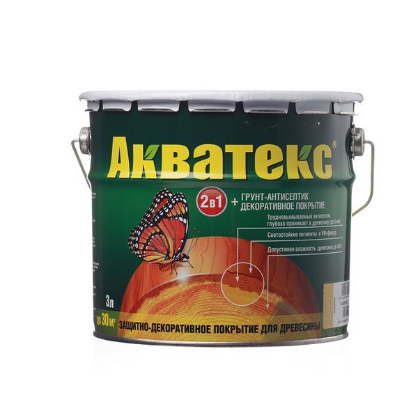 Антисептик Акватекс декоративный для дерева сосна 3 л