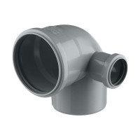 Отвод Pro Aqua Comfort d110 мм 87,5° пластиковый с выходом d50 мм правый для внутренней канализации