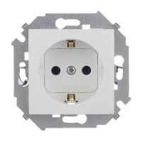 Розетка Simon 15 1591432-030 скрытая установка белая с заземлением
