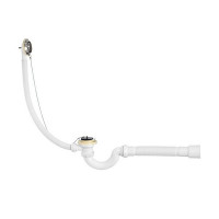 Сифон для ванны WIRQUIN 30718060 1 1/2"х40 с выпуском D 70 мм переливом и гибким соединением 40/50
