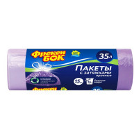 Мешок для мусора Фрекен Бок 35 л 510х530 мм полиэтиленовые с затяжкой (15 шт.)