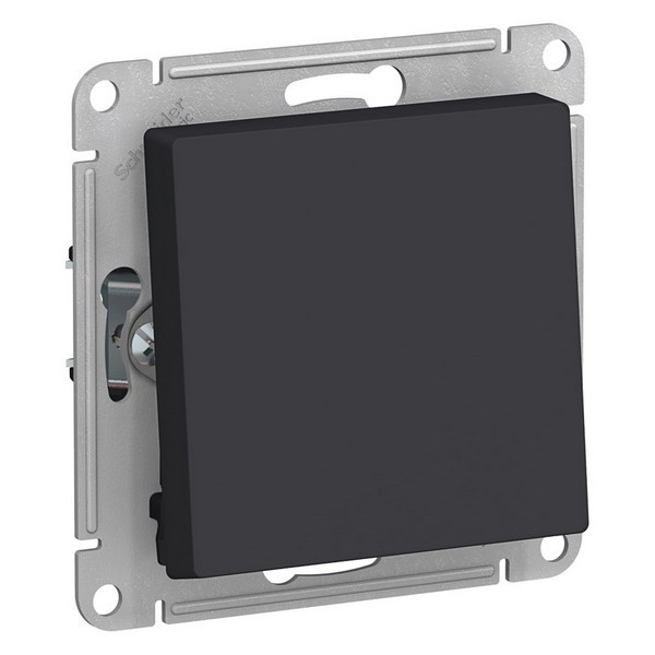 Переключатель Schneider Electric Atlas Design ATN001061 одноклавишный на 2 направления скрытая установка карбон