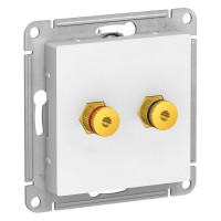 Розетка аудио Schneider Electric Atlas Design ATN000187 скрытая установка белая два модуля аудио