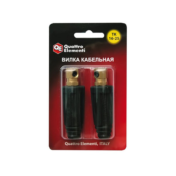Вилка сварочного кабеля Quattro Elementi ТК 16-25 (771-176) (2 шт.)