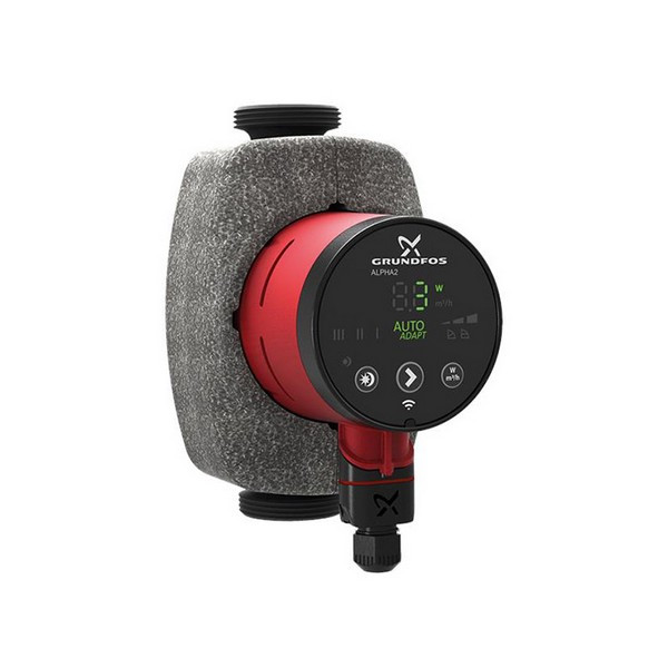 Циркуляционный насос для систем отопления Grundfos Alpha2 25-60 (99420013) DN25 подъем 6 м 180 мм с гайками