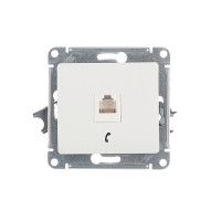 Розетка телефонная Schneider Electric Glossa GSL000181T скрытая установка белая один модуль RJ11 cat 3