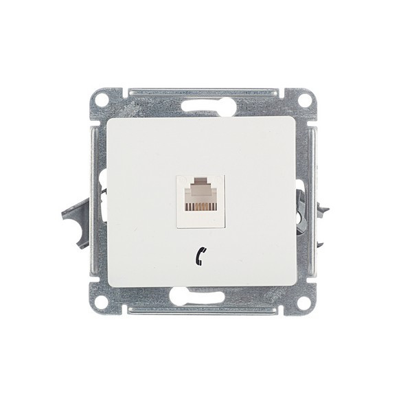 Розетка телефонная Schneider Electric Glossa GSL000181T скрытая установка белая один модуль RJ11 cat 3