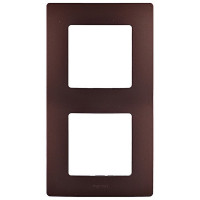 Рамка Legrand Etika 672572 двухместная универсальная какао