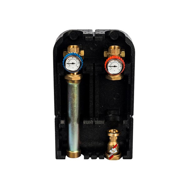 Насосная группа Stout (SDG-0001-002501) 1 ВР(г) х 1 1/2 НР(ш) с прямым контуром без насоса в теплоизоляции