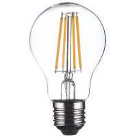 Лампа светодиодная Osram 7 Вт E27 филаментная груша A60 2700К теплый белый свет 220 В прозрачная