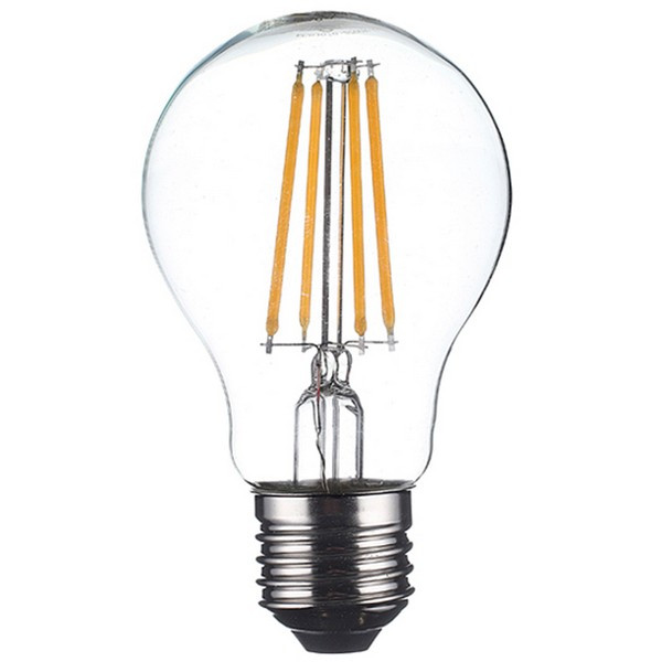Лампа светодиодная Osram 7 Вт E27 филаментная груша A60 2700К теплый белый свет 220 В прозрачная