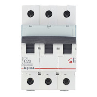Автоматический выключатель Legrand TX3 (404057) 3P 20А тип C 6 кА 400 В на DIN-рейку