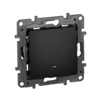 Выключатель Legrand Etika 672603 одноклавишный скрытая установка антрацит с подсветкой