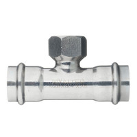 Тройник VALTEC (VTi.932.I.280528) 28 мм х 3/4 ВР(г) х 28 мм нержавеющая сталь
