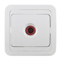 Розетка телевизионная с рамкой Makel Mimoza 12027 оконечная скрытая установка белая