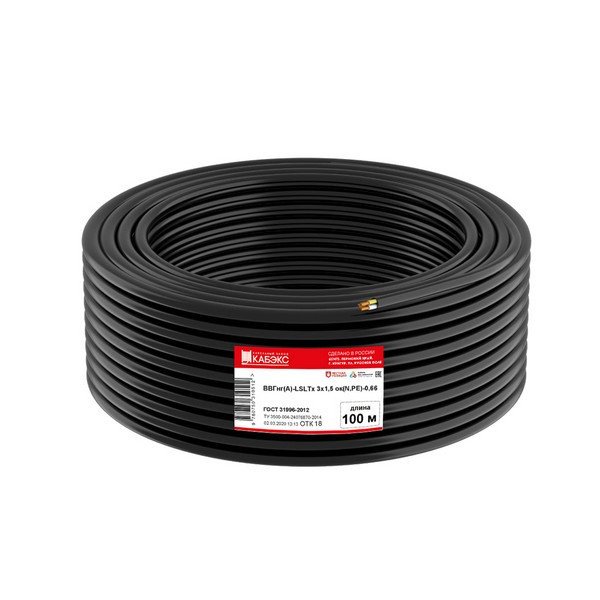 Кабель Кабэкс ВВГнг(А)-LSLTx 3x1,5 (100 м)