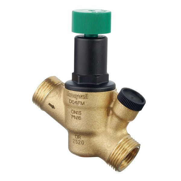 Редуктор давления Braukmann D04FM-1/2A 3/4 НР(ш) х 1/2 ВР(г) мембранный с отверстием под манометр