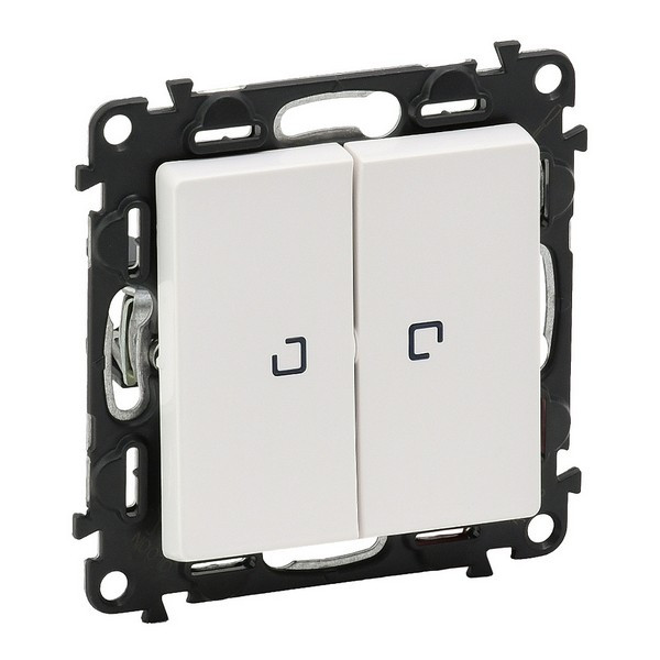 Выключатель Legrand Valena LIFE 752428 двухклавишный скрытая установка белый с подсветкой
