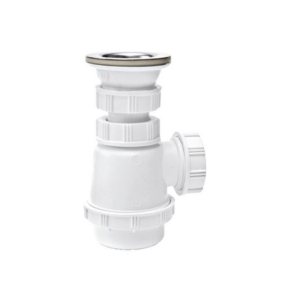 Сифон для раковины WIRQUIN 30975059 1 1/4"х32 мм c выпуском D 63 мм для биде и раковин