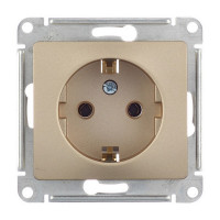 Розетка Schneider Electric Glossa GSL000443 скрытая установка титан с заземлением