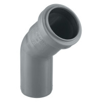 Отвод Pro Aqua Comfort d40 мм 45° пластиковый для внутренней канализации