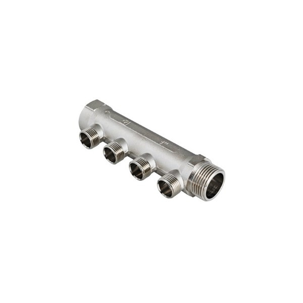Коллектор VALTEC (VTc.500.N.0504) 3/4 ВР(г) х 4 выхода 1/2 НР(ш) х 3/4 НР(ш)