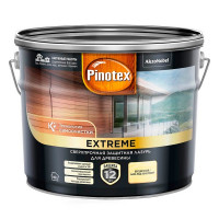 Антисептик лазурь Pinotex Extreme декоративный для дерева бесцветный основа BC 9 л