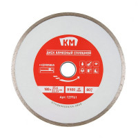 Диск алмазный по керамике КМ / Shaft 180x25,4/22,2x2,2 мм мм сплошной мокрый рез