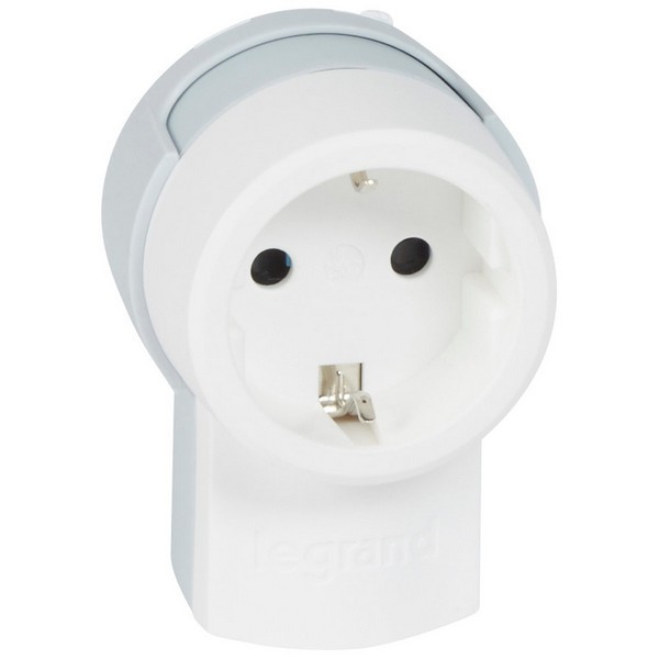 Розетка бытовая Legrand Helium (50199) с заземлением 16 А 230 В IP20 кронштейн для крепления к стене белая