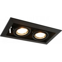 Светильник встраиваемый ARTE LAMP GU10 250х130 мм двойной поворотный 50 Вт 220 В прямоугольный IP20 черный