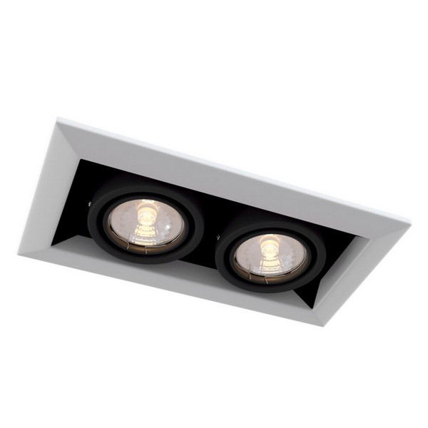Светильник встраиваемый MAYTONI Metal Modern (DL008-2-02-W) GU10 78х245х126 мм 100 Вт 220 В матовый прямоугольный IP 20 белый