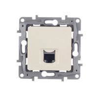 Розетка компьютерная Legrand Etika 672341 скрытая установка слоновая кость один модуль RJ45 cat 5