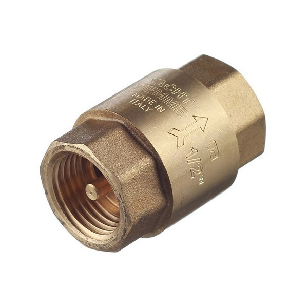 Клапан обратный Tiemme 1/2 ВР(г) x 1/2 ВР(г) латунный золотник