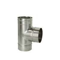 Тройник Дымок 90° х d120 мм без изоляции AISI 439
