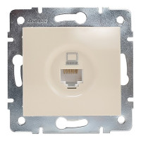 Розетка компьютерная Lezard KARINA 707-0388-139 скрытая установка крем
