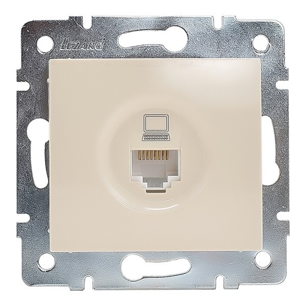 Розетка компьютерная Lezard KARINA 707-0388-139 скрытая установка крем