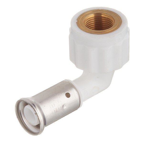 Угол Henco (6PKW-1603) 16(пресс) х 3/8 ВР(г) PVDF белый
