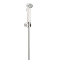 Гигиеническая лейка GROHE Tempesta-F с душевым шлангом Silverflex Longlife 1250 мм белая
