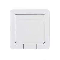 Розетка с рамкой HEGEL Master РС16-511 скрытая установка белая с заземлением IP44 с крышкой влагозащищенная
