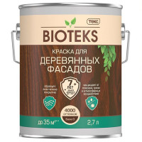 Краска фасадная алкидная по дереву Текс Bioteks основа D 2,7 л