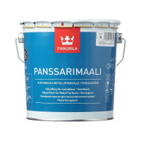Эмаль для металлических крыш Tikkurila Panssarimaali белая основа А полуглянцевая 2,7 л