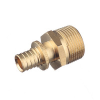 Соединитель прямой Stout (SFA-0001-001634) 16 мм х 3/4 НР(ш) латунный