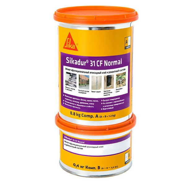 Клей эпоксидный двухкомпонентный Sika Sikadur 31 CF Normal 1,2 кг серый