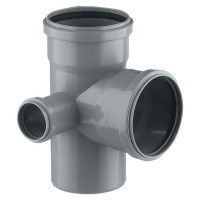 Крестовина Pro Aqua Comfort d110х110х50 мм 87° пластиковая двухплоскостная левая для внутренней канализации