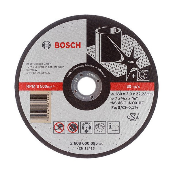 Круг отрезной по нержавеющей стали Bosch (2608600095) 180х22х2 мм