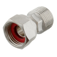 Полусгон VALTEC (VTr.613.N.0404) 1/2 НР(ш) с накидной гайкой латунный